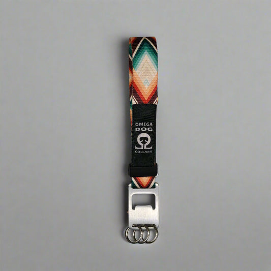 Wristlet keychain with bottle opener