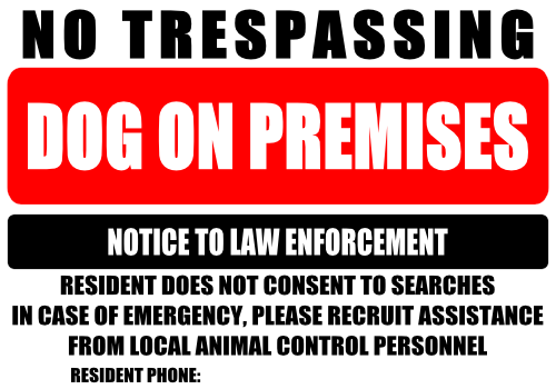 The Official Protectmypooch.com Sign